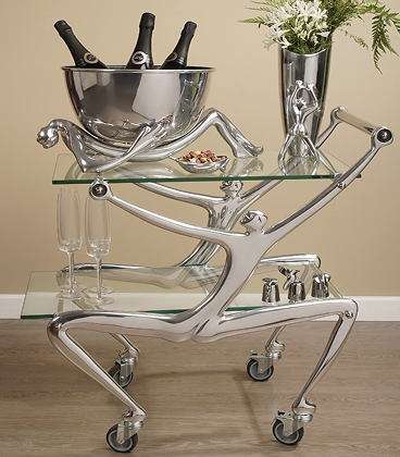 The Man Drinks Trolley styled with champagne