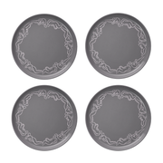 DINNER PLATE SET OF 4 - luxe loungers - grey