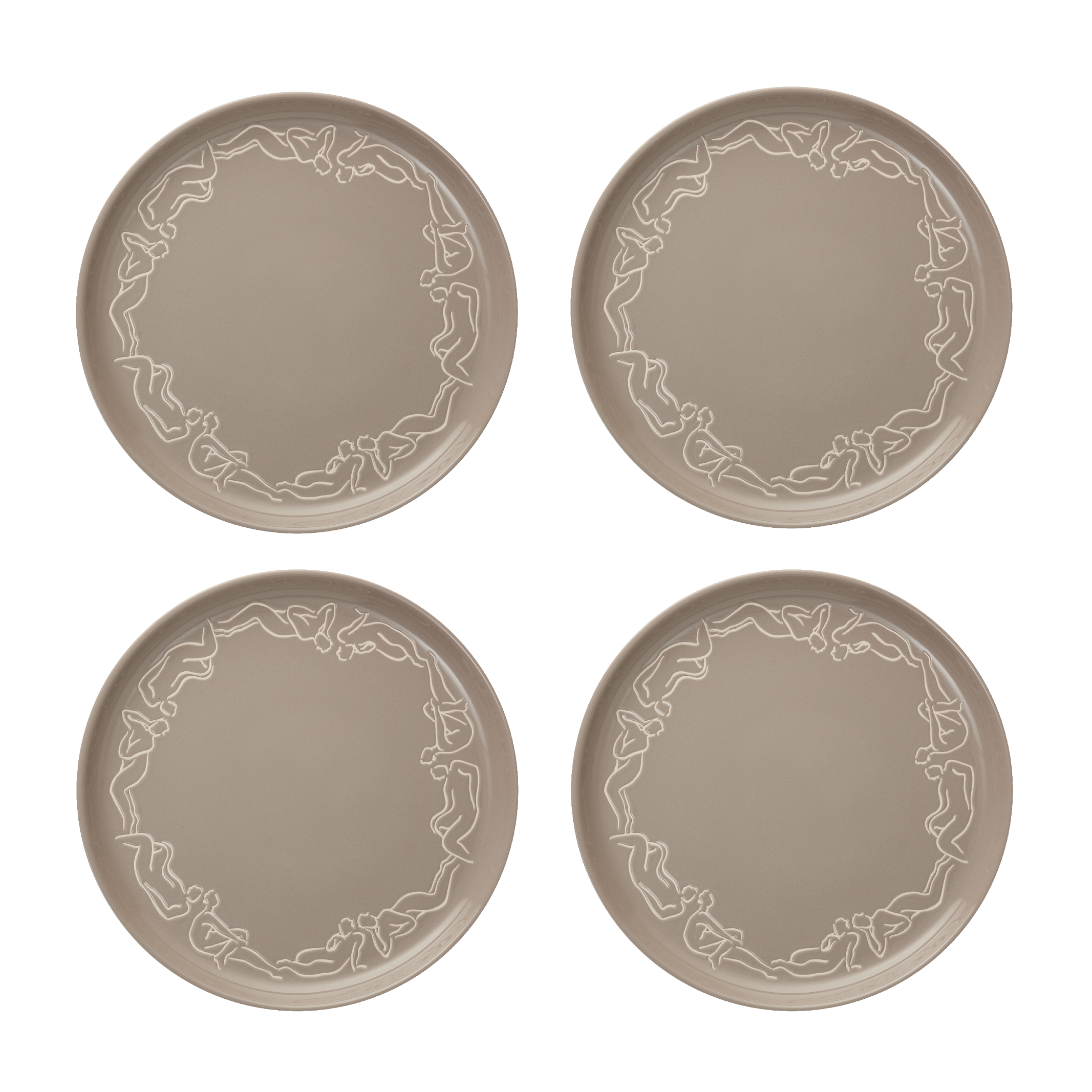 DINNER PLATE SET OF 4 - luxe loungers - stone