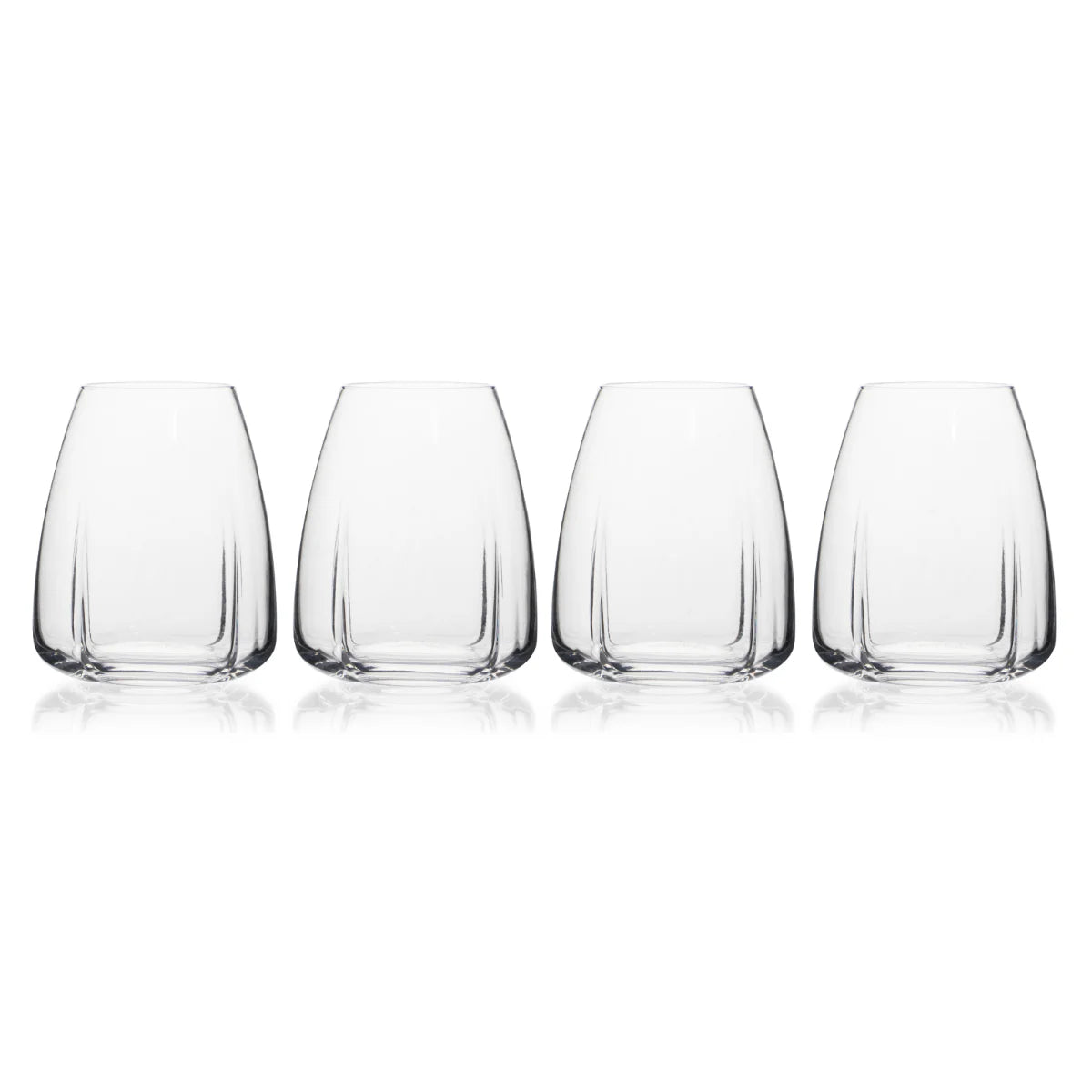 Stemless Glass Set Of 4 - Tulip