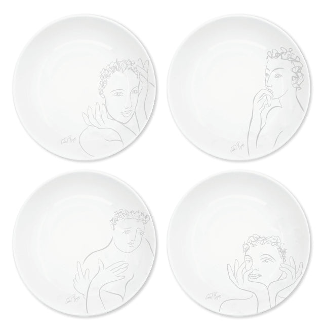 Dinner Plate Set Of 4 - Sketchbook Grey
