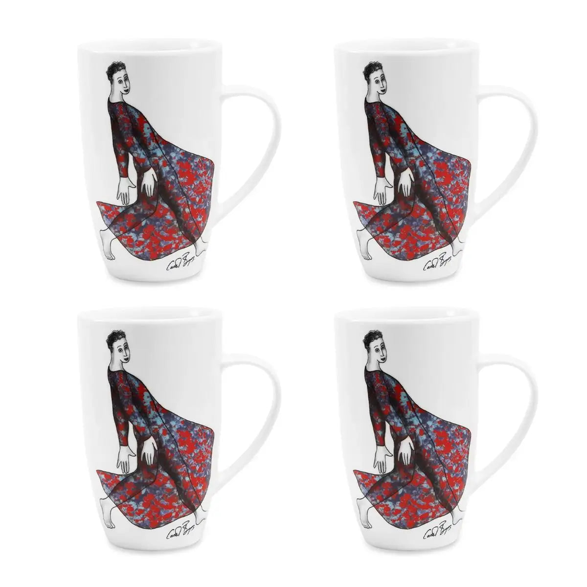 Mug Set Of 4 - Carefree