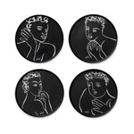 Side Plate Set Of 4 - Sketchbook Black
