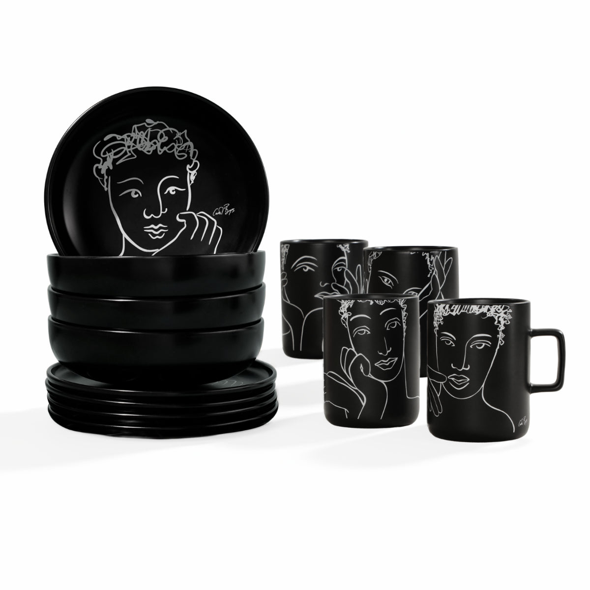 Breakfast 12Pc Set - Sketchbook Black