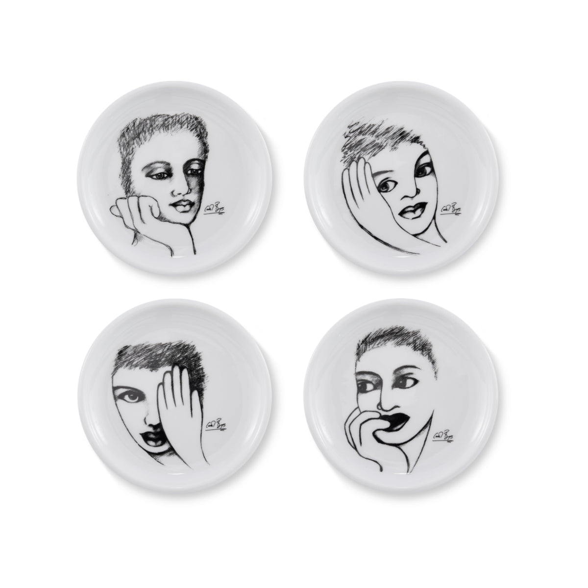 RIMMED COASTER SET OF 4 - sketchbook