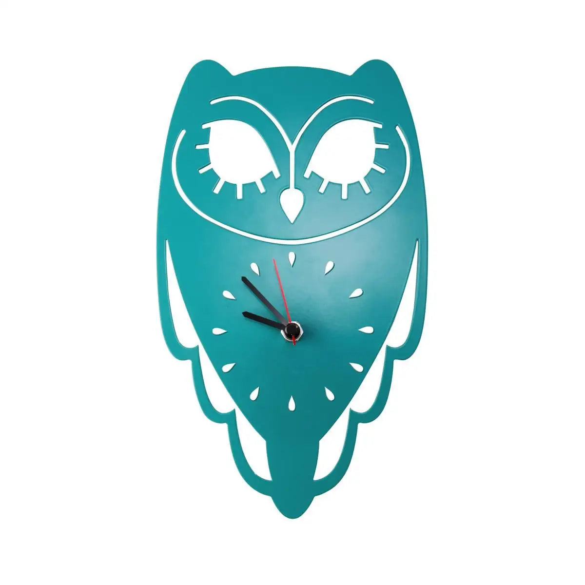 Wall Clock - Hoot Hoot - Teal