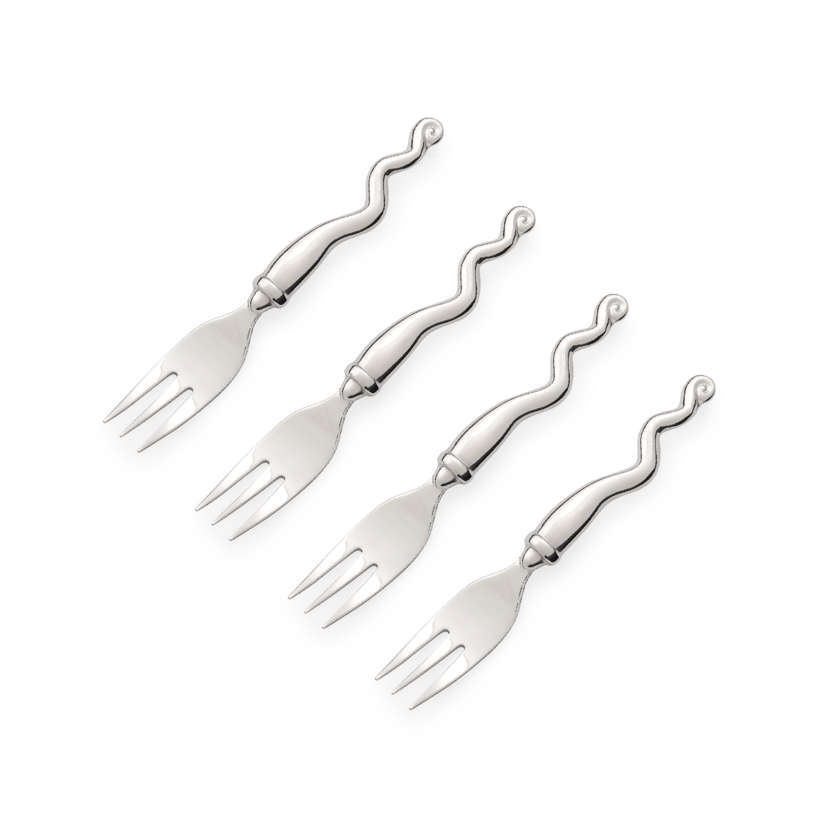 Cake Fork Set Of 4 - Wave