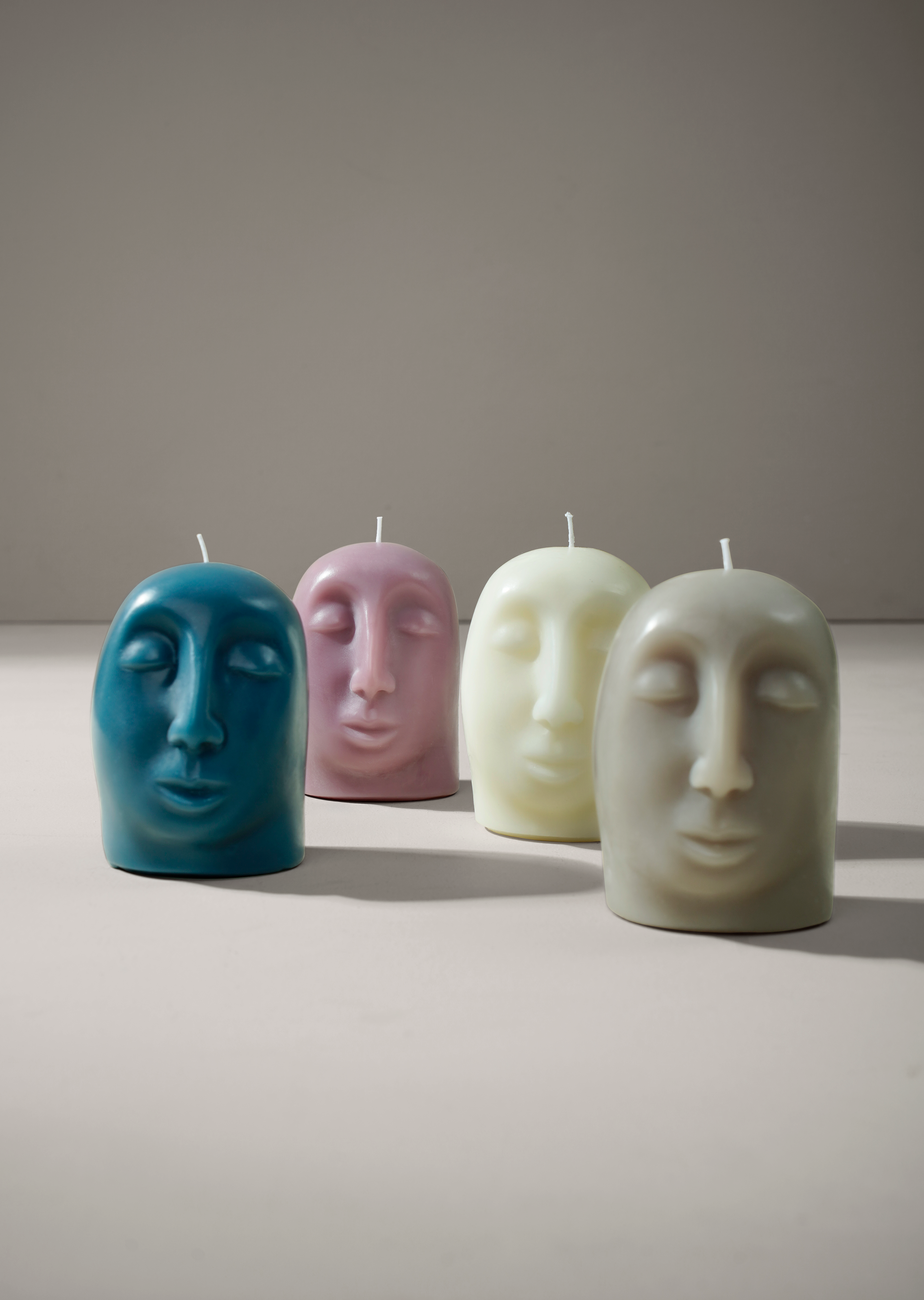 SCULPTURAL CANDLE SET - grey