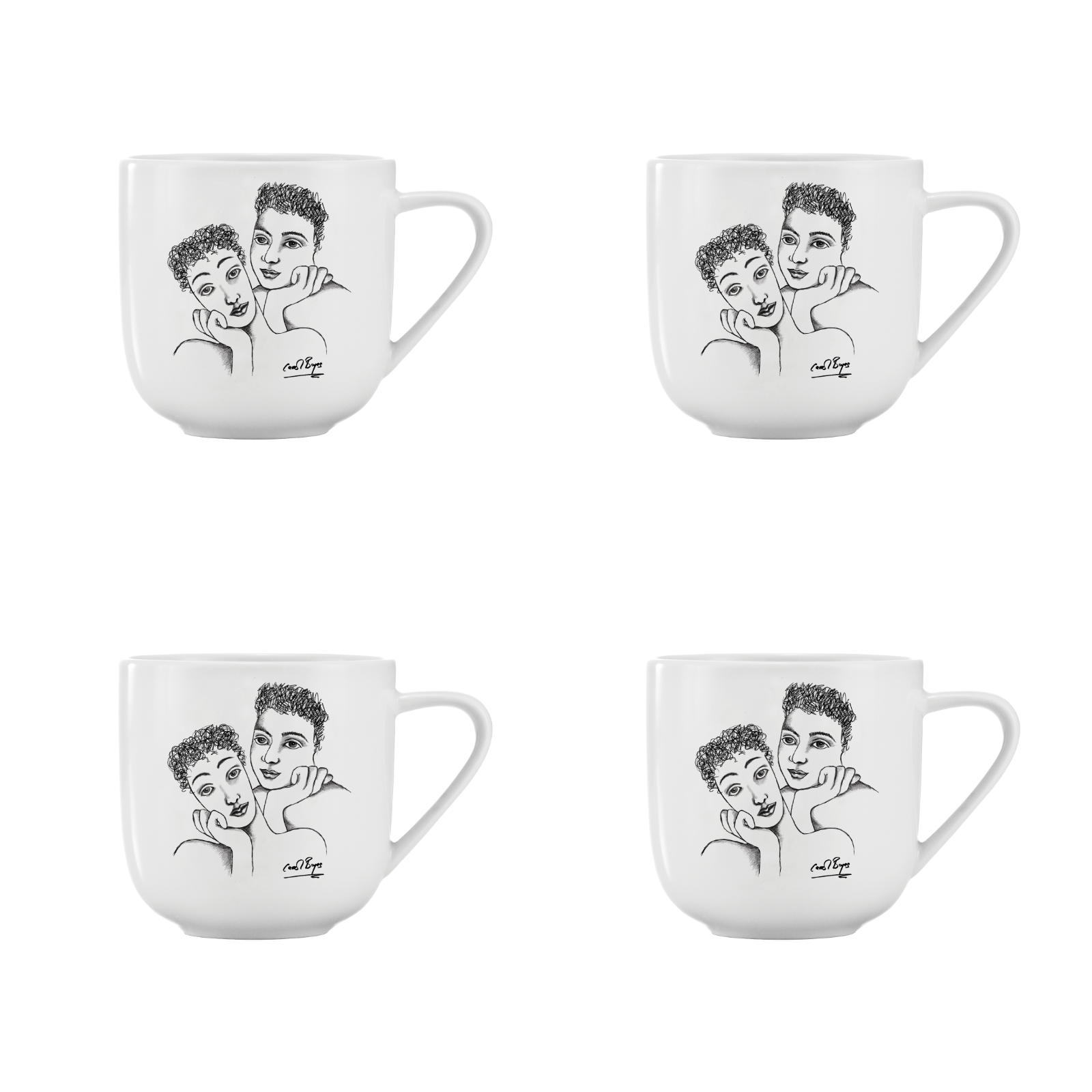 Mug Set Of 4 - Two Of A Kind