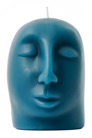 SCULPTURAL CANDLE - aglow - blue