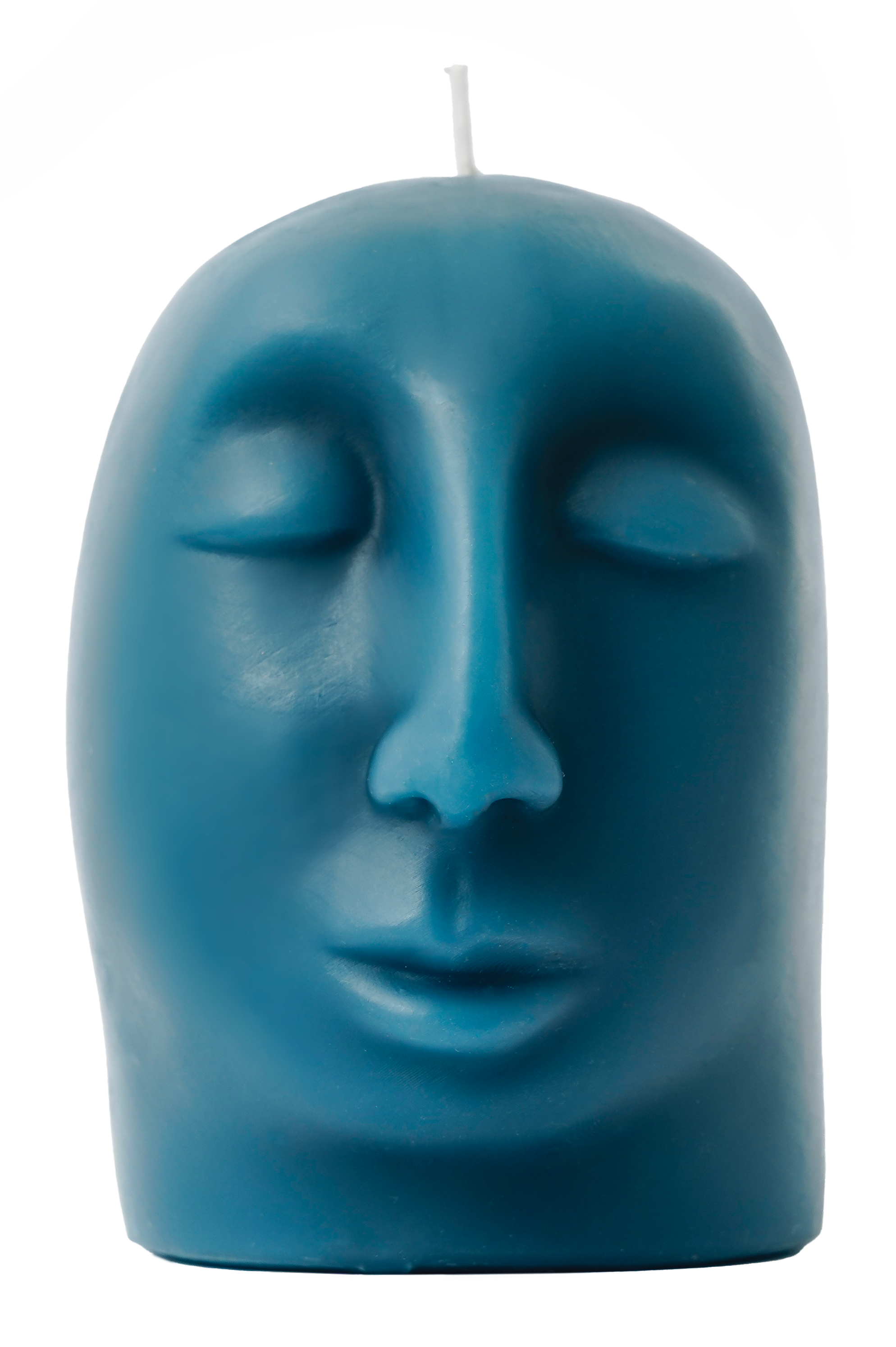 SCULPTURAL CANDLE - aglow - blue