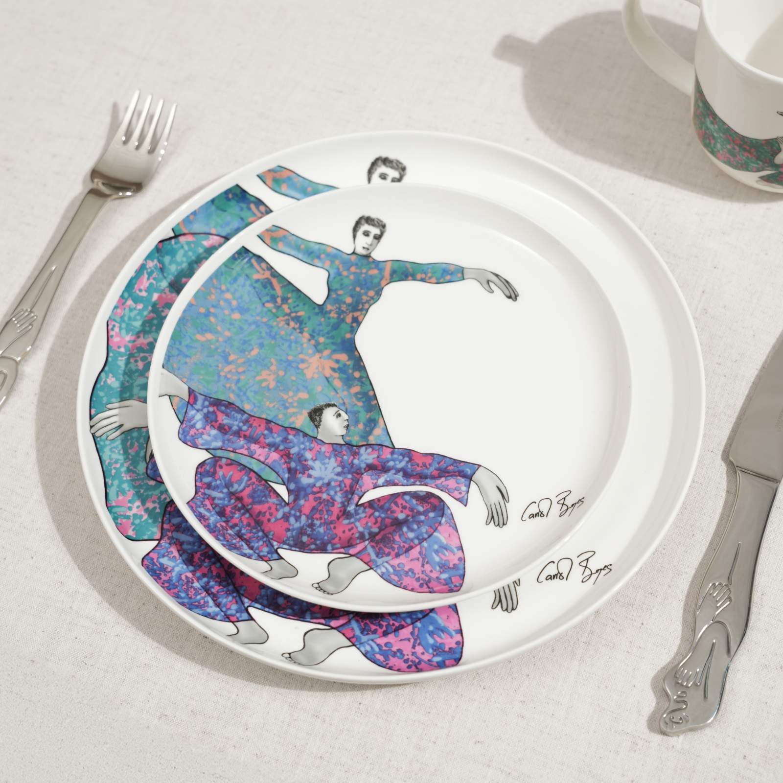 Side Plate Set Of 4 - Dancing Girls