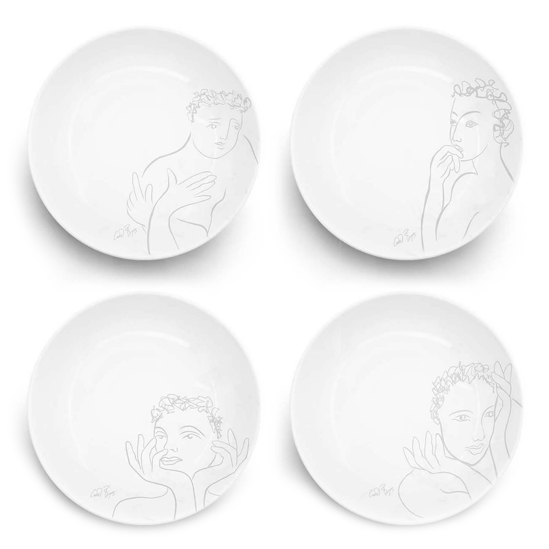 CEREAL / SOUP BOWL SET OF 4 - sketchbook grey
