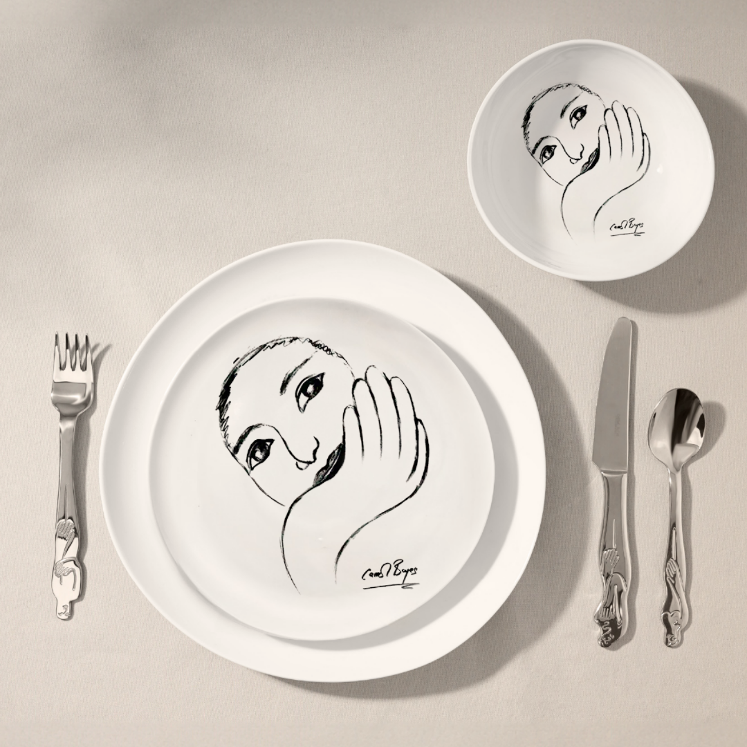 Side Plate Set Of 4 - Face Facts