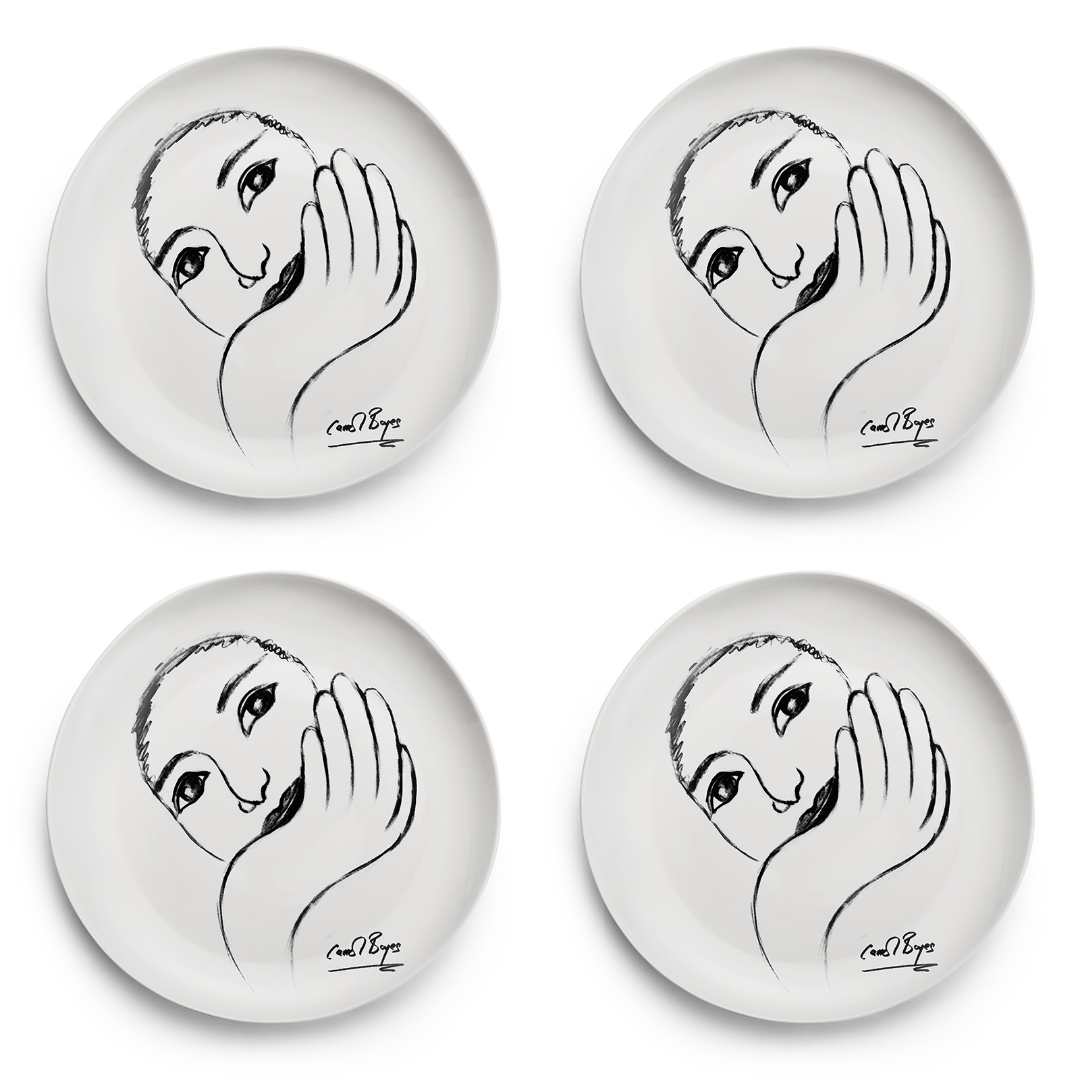 Side Plate Set Of 4 - Face Facts