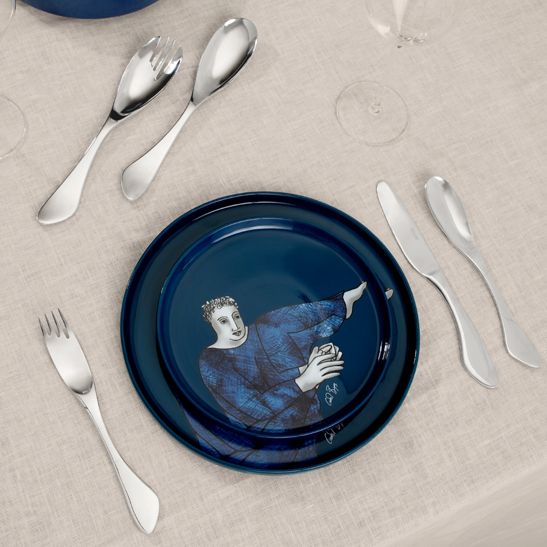 Dinner Plate Set Of 4 - Indigo Blues