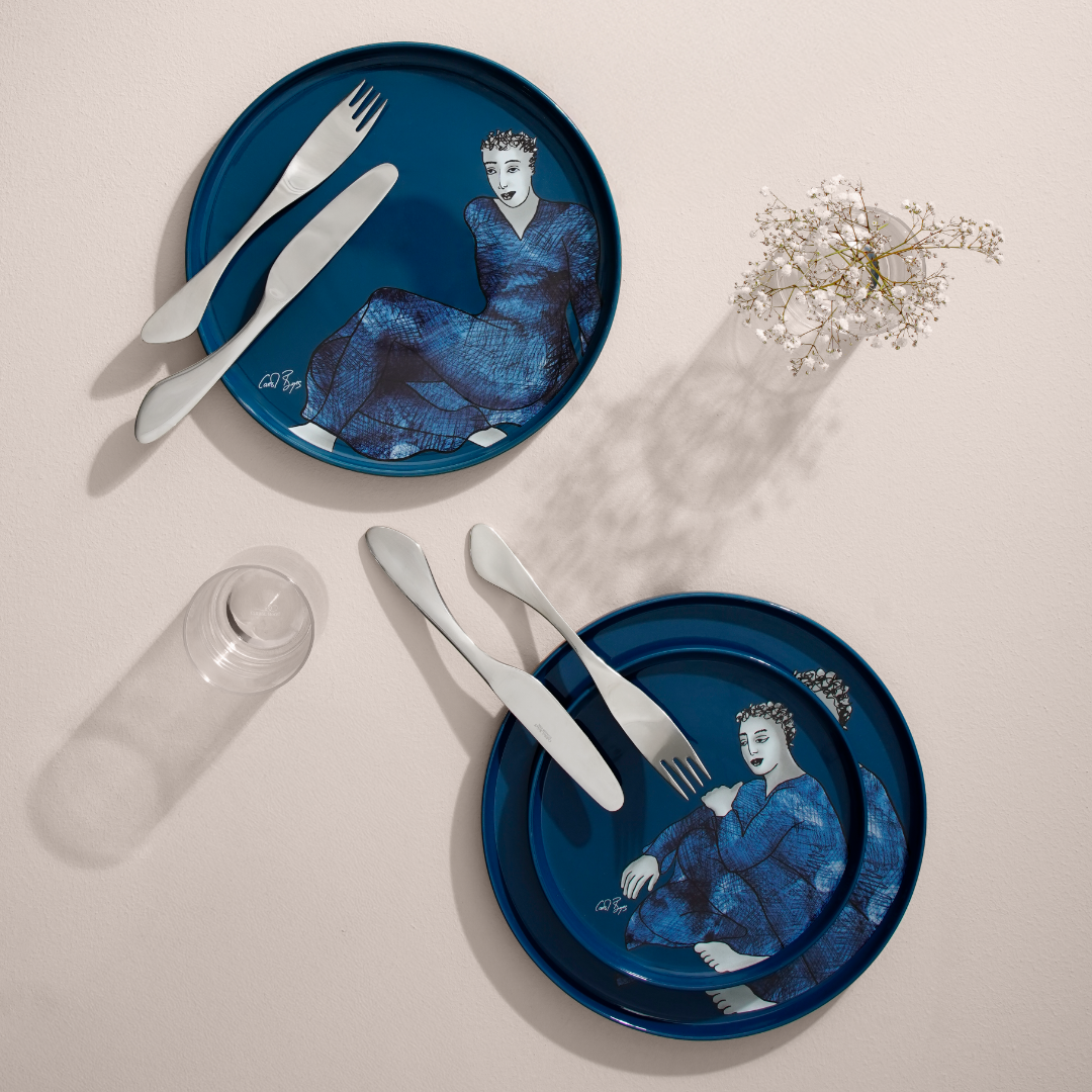 Dinnerware 12Pc Set - Indigo Blues
