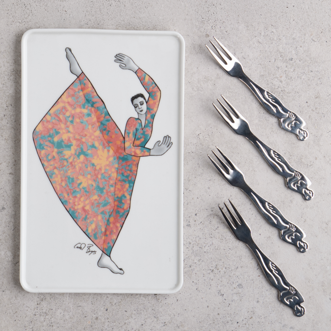 Cake Fork Set Of 6 - Woman