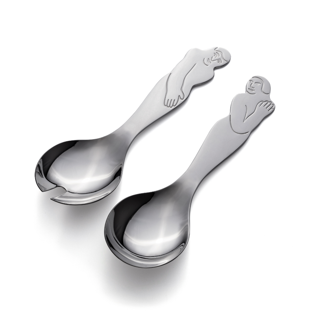 Deep Salad Servers - Woman Man