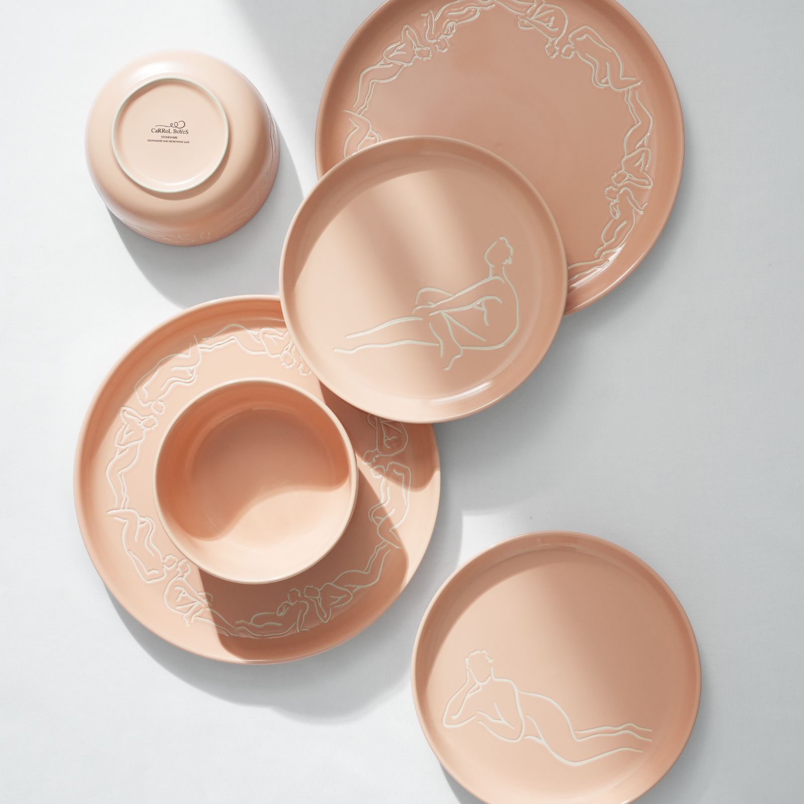 DINNER PLATE SET OF 4 - luxe loungers - peach