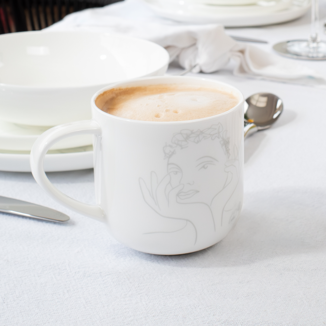 MUG SET OF 4 - sketchbook grey