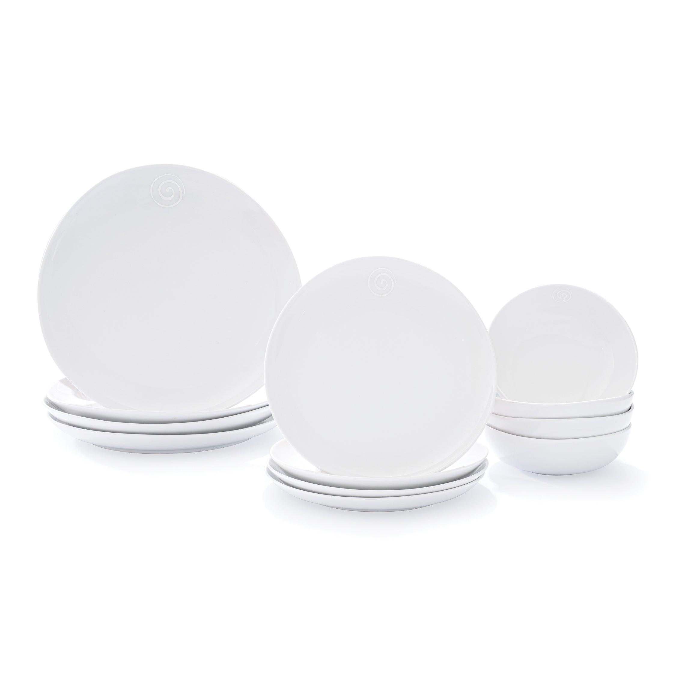 Dinnerware 12Pc Set - Swirl