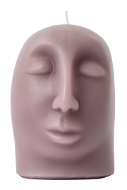SCULPTURAL CANDLE - aglow - mauve