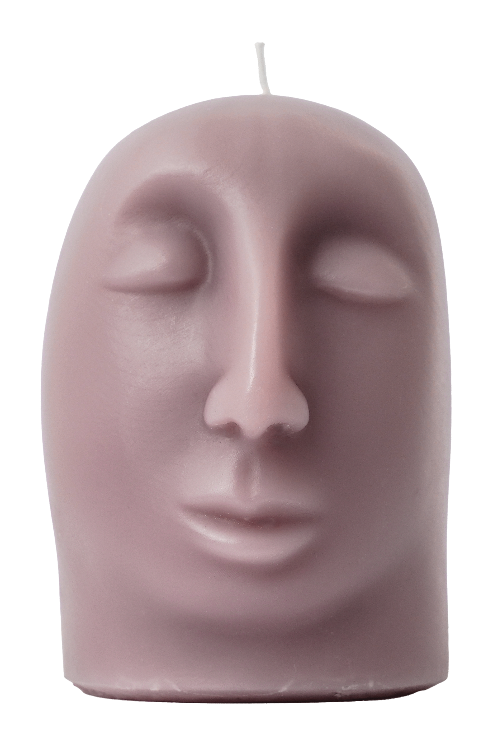 SCULPTURAL CANDLE - aglow - mauve