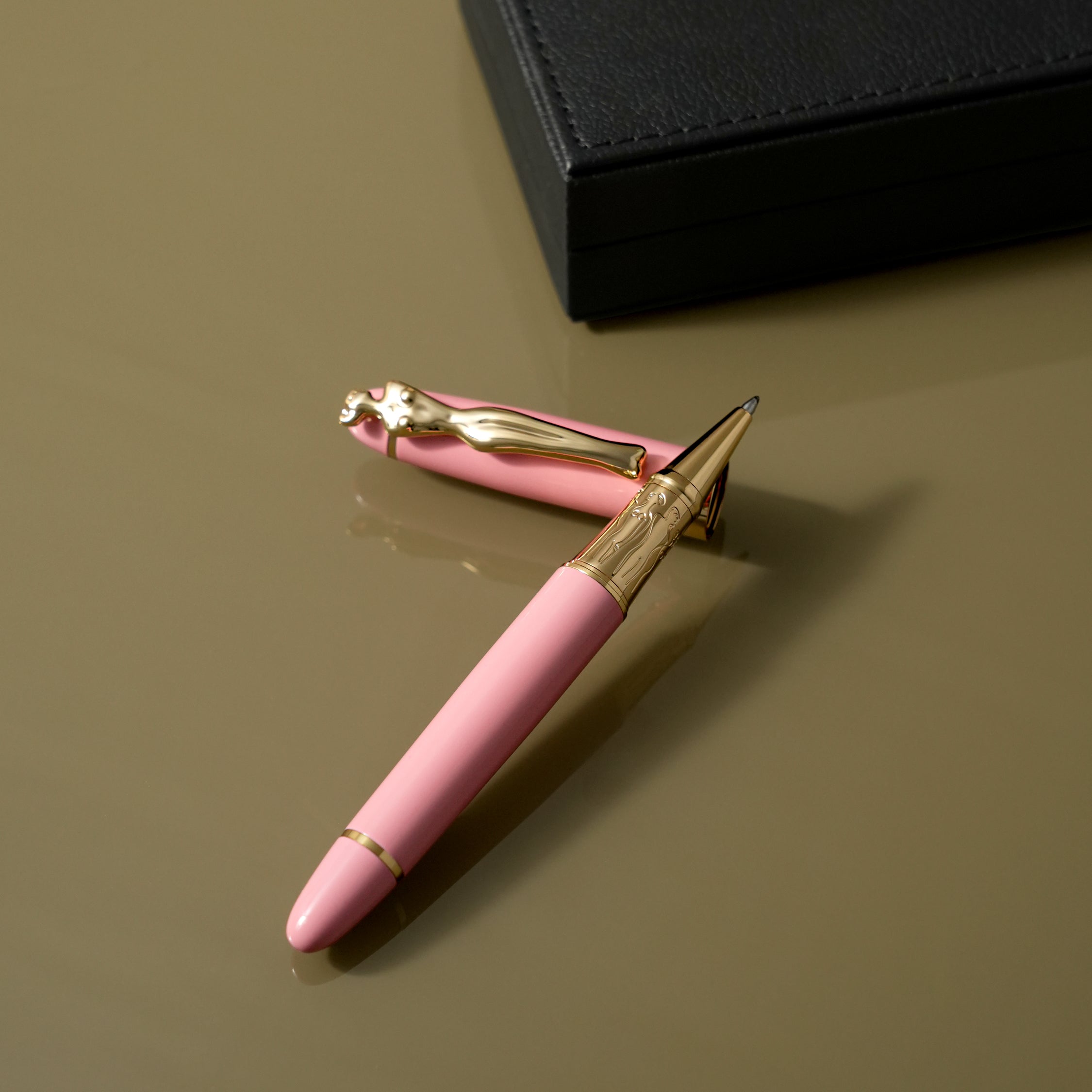 ROLLERBALL PEN - woman - gold - pink