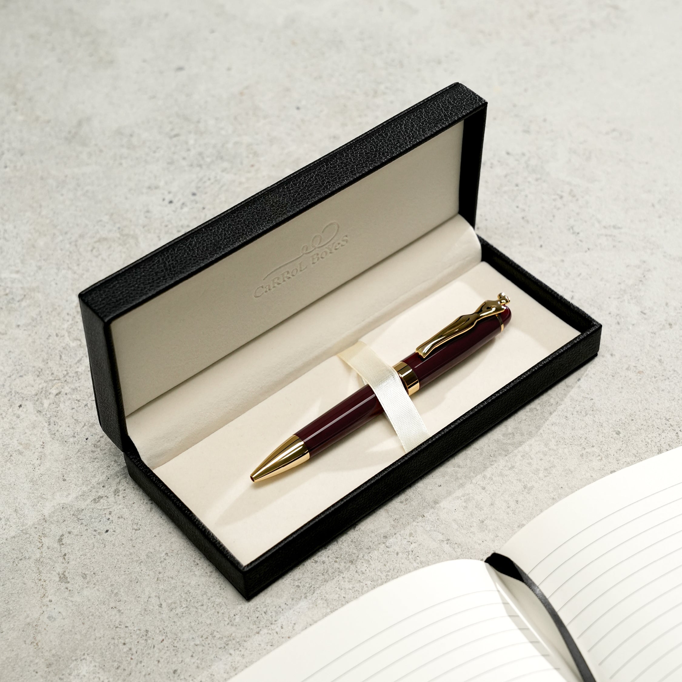 Ballpoint Pen - Woman - Gold - Burgundy