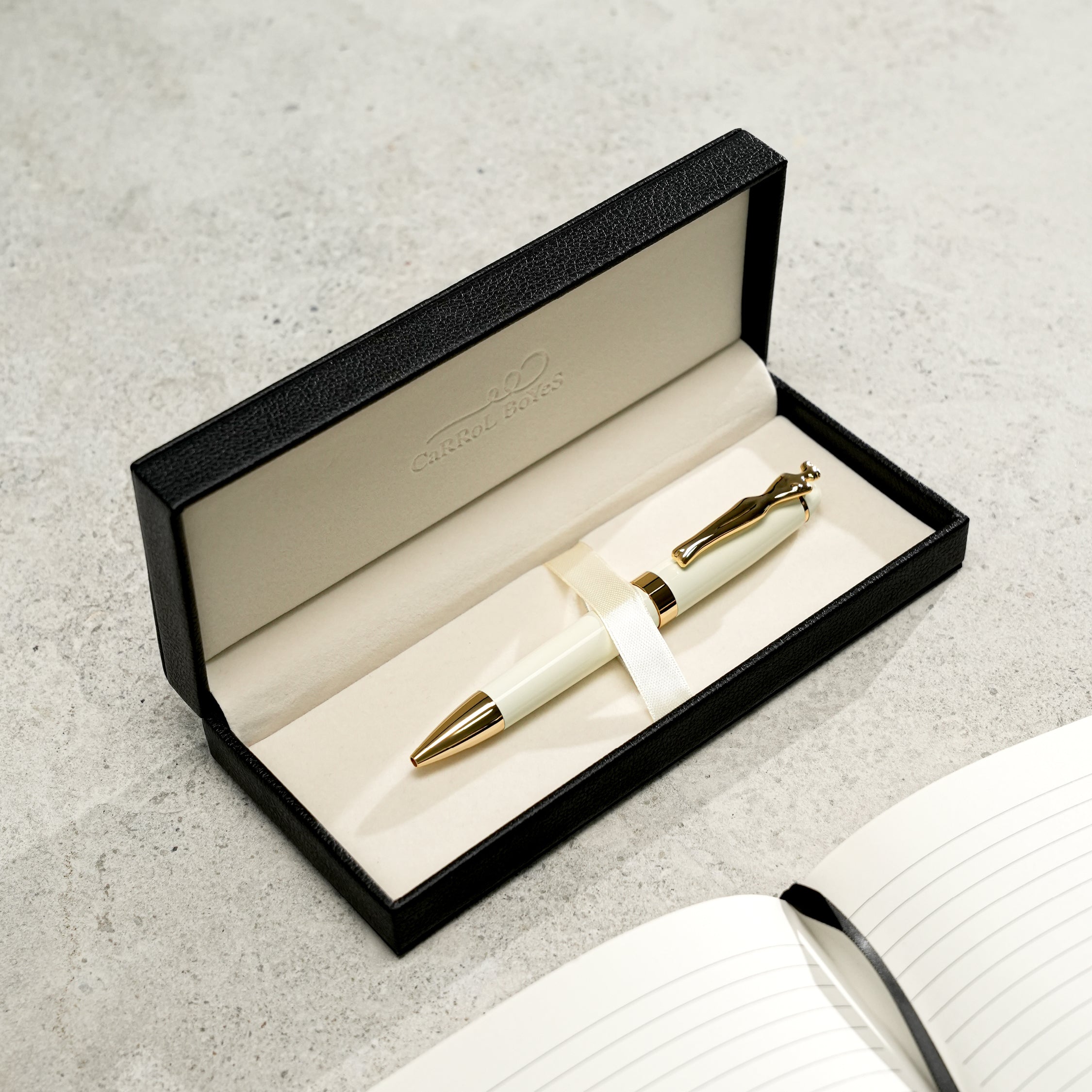 Ballpoint Pen - Woman - Gold - Cream
