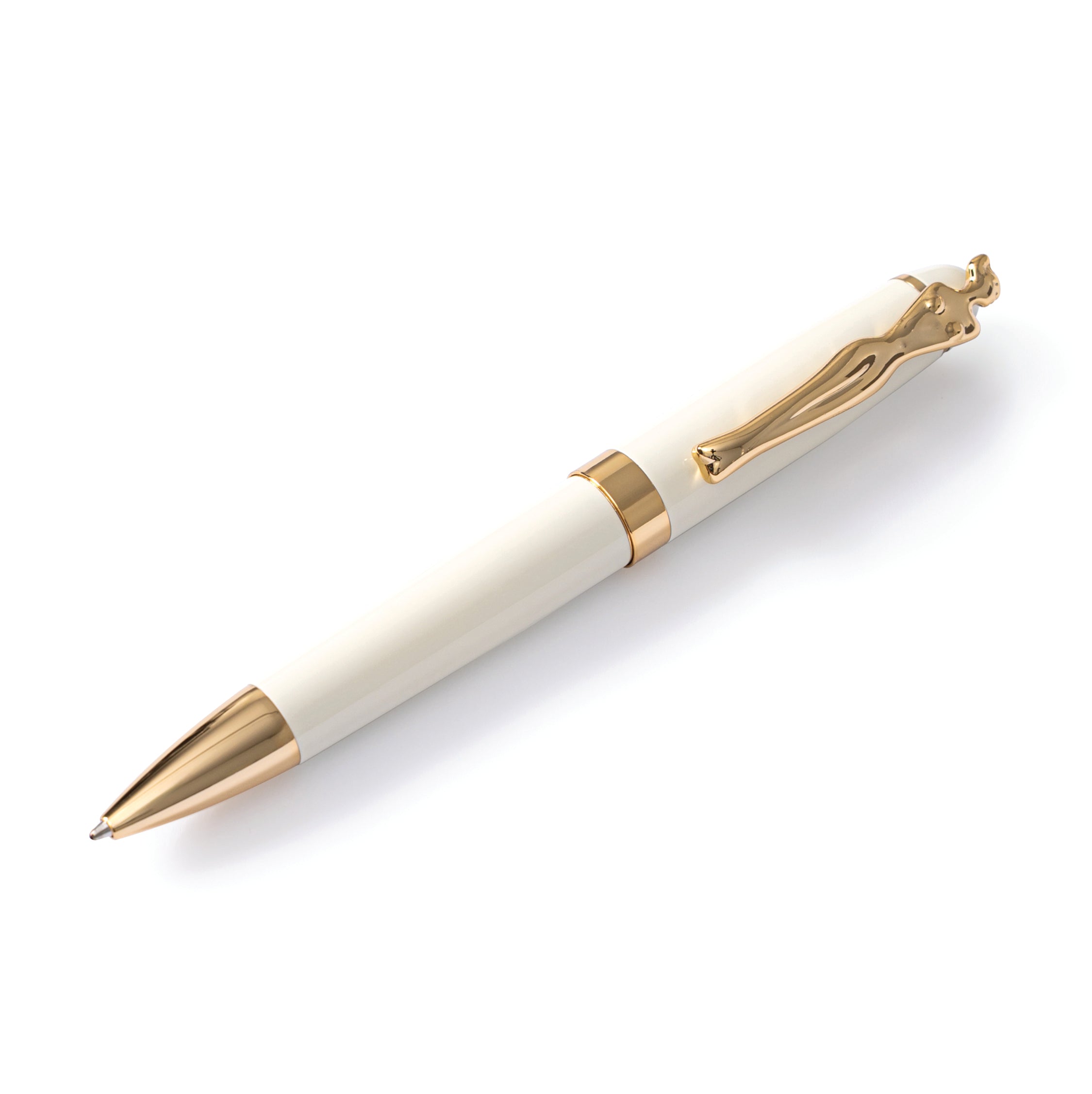 Ballpoint Pen - Woman - Gold - Cream