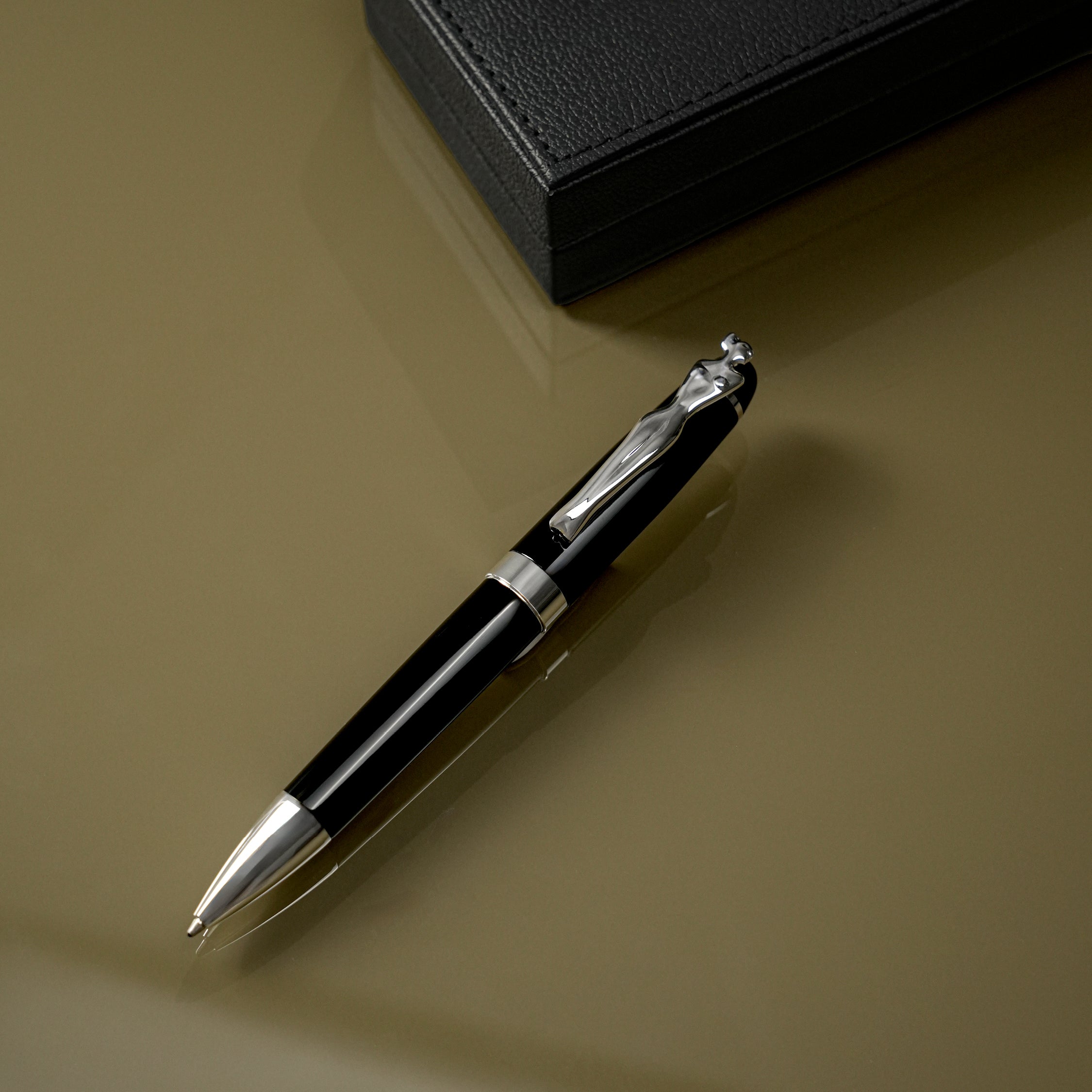 Ballpoint Pen - Woman - Silver - Black