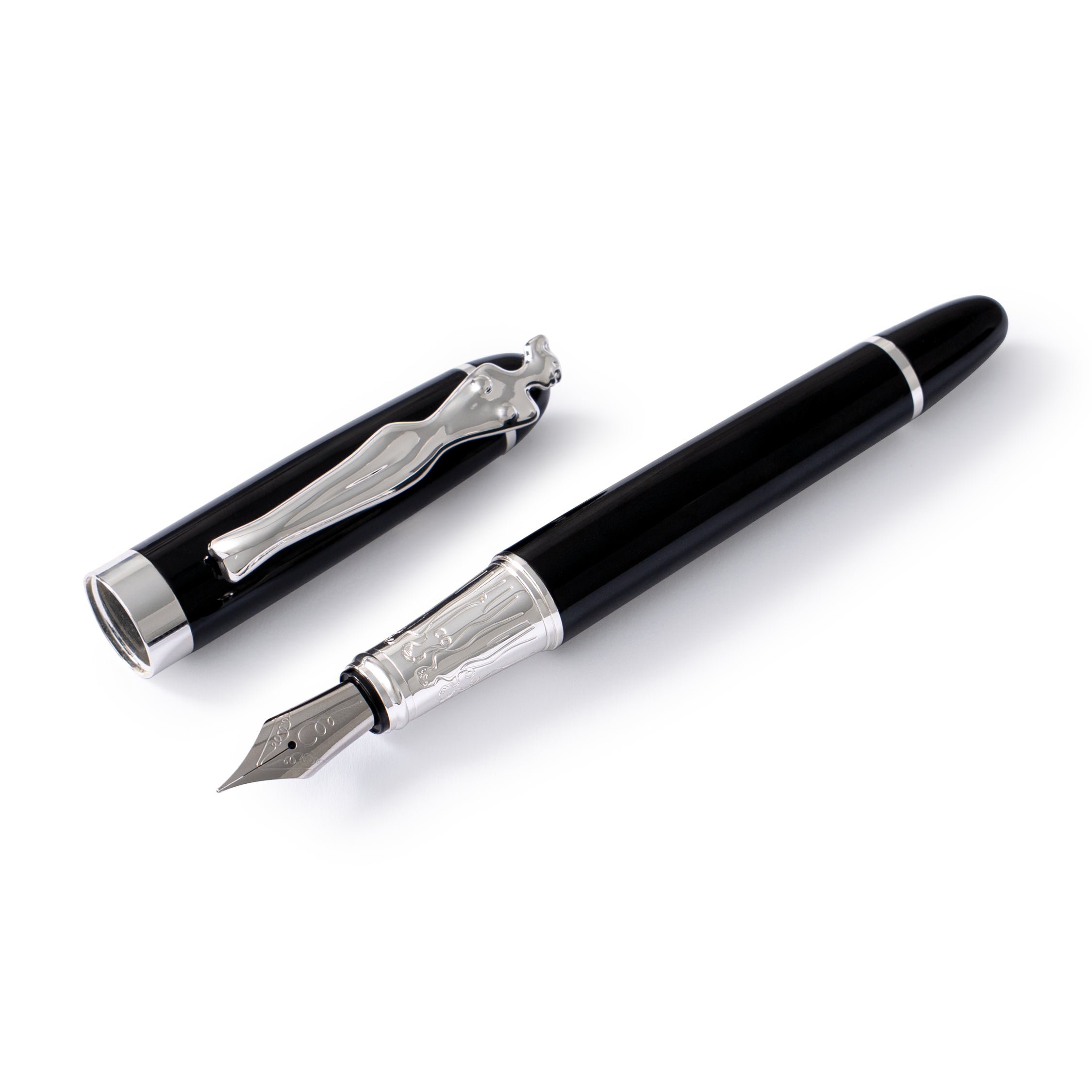 Fountain Pen - Woman - Silver - Black