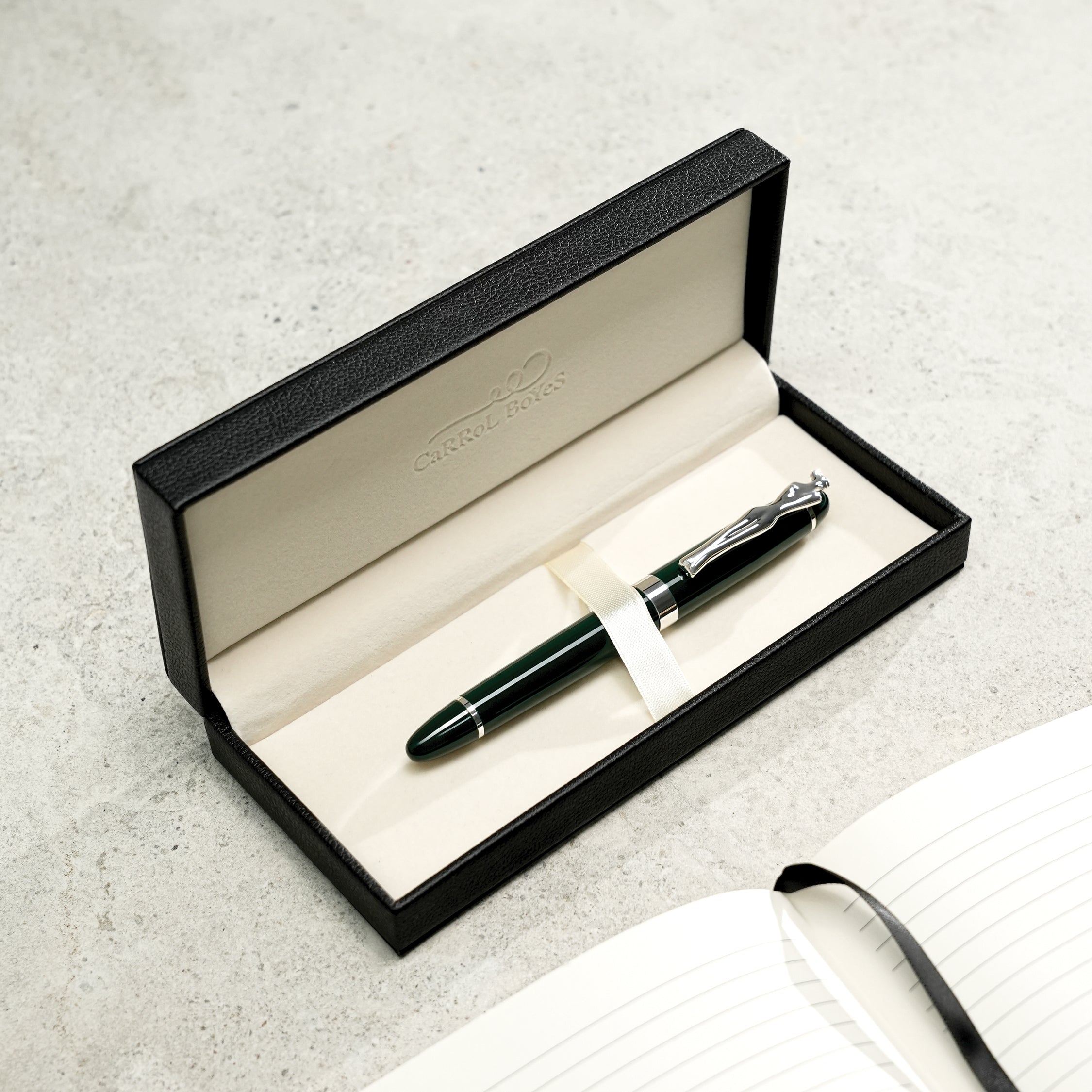 Fountain Pen - Woman - Silver - Bottle Green