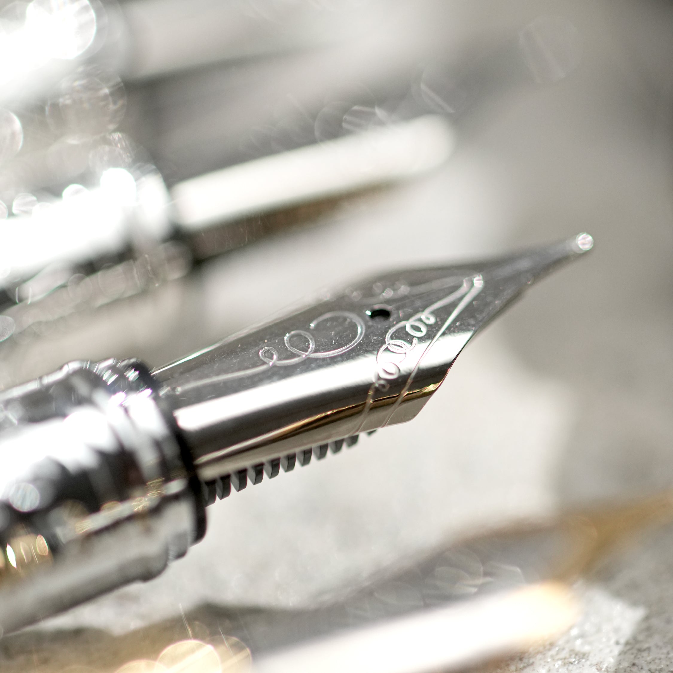 Fountain Pen - Woman - Silver - Burgundy