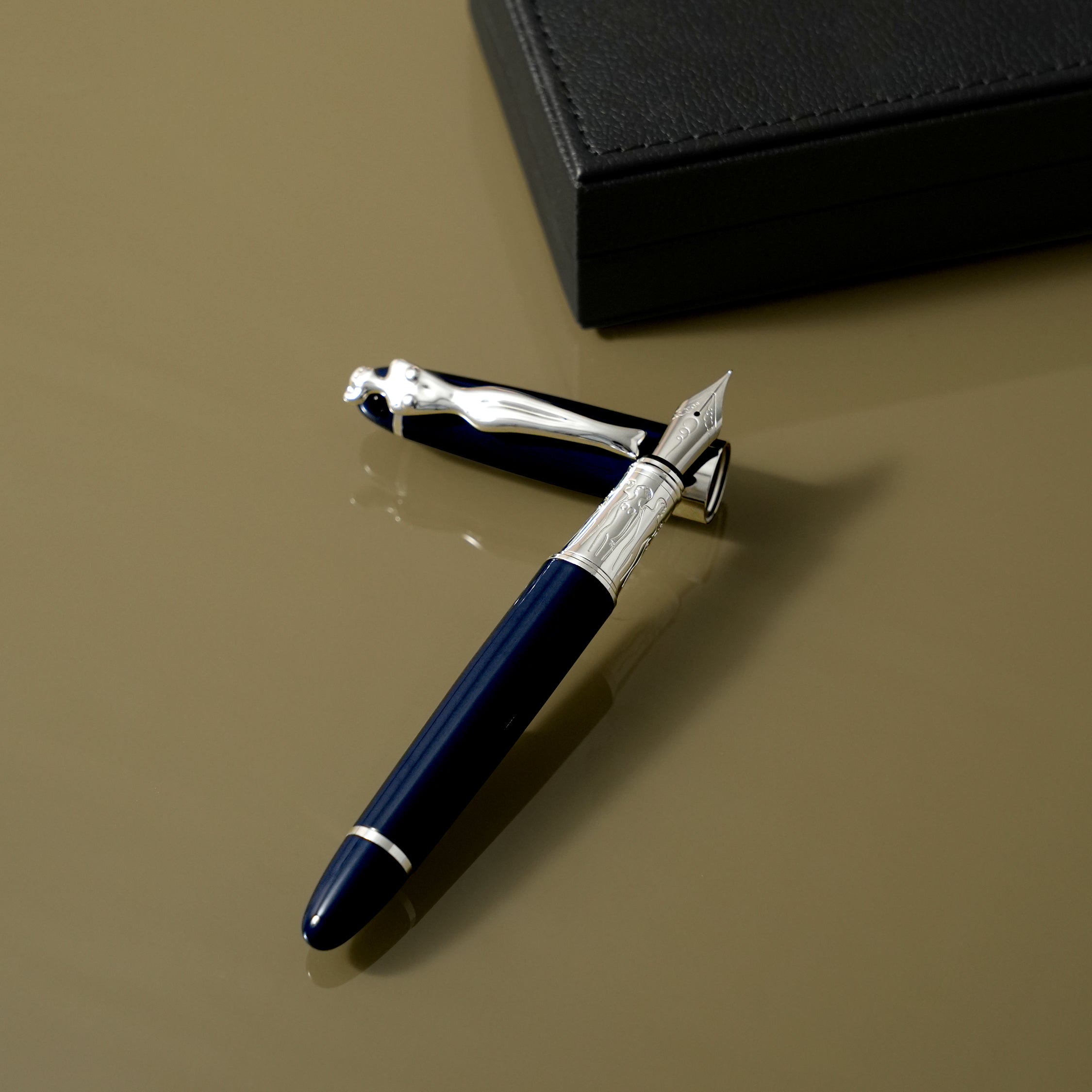 Fountain Pen - Woman - Silver - Navy