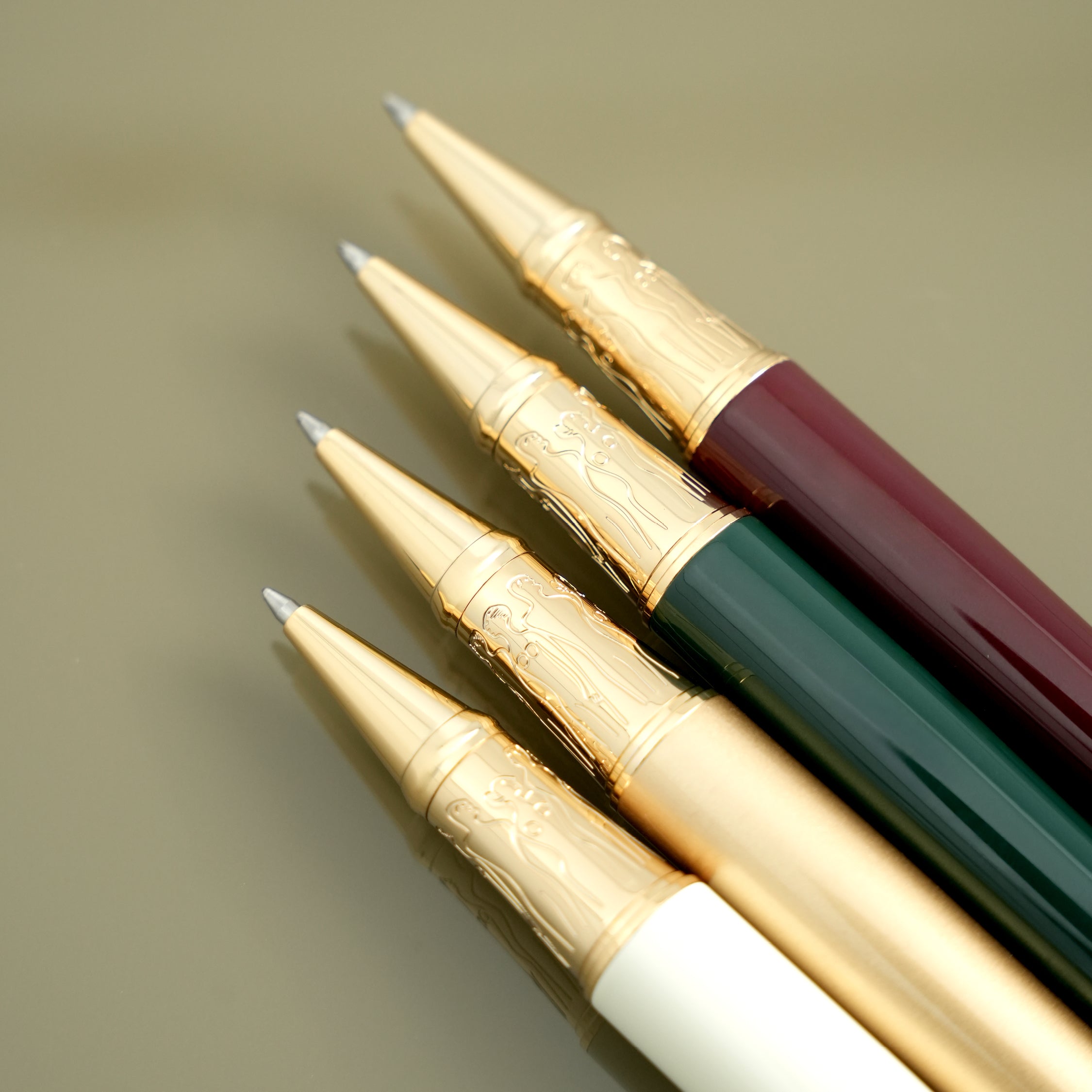 Rollerball Pen - Woman - Gold - Burgundy