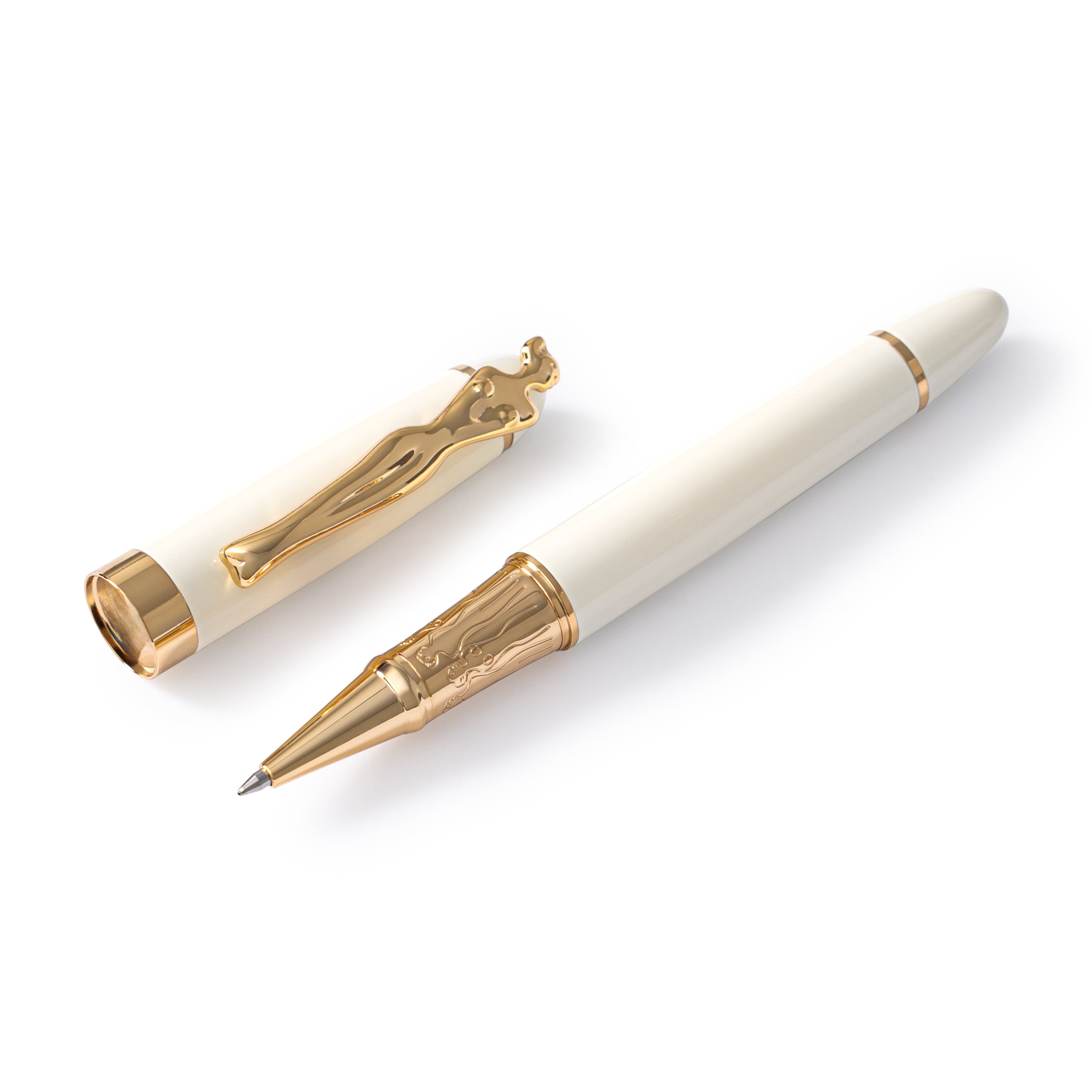 Rollerball Pen - Woman - Gold - Cream