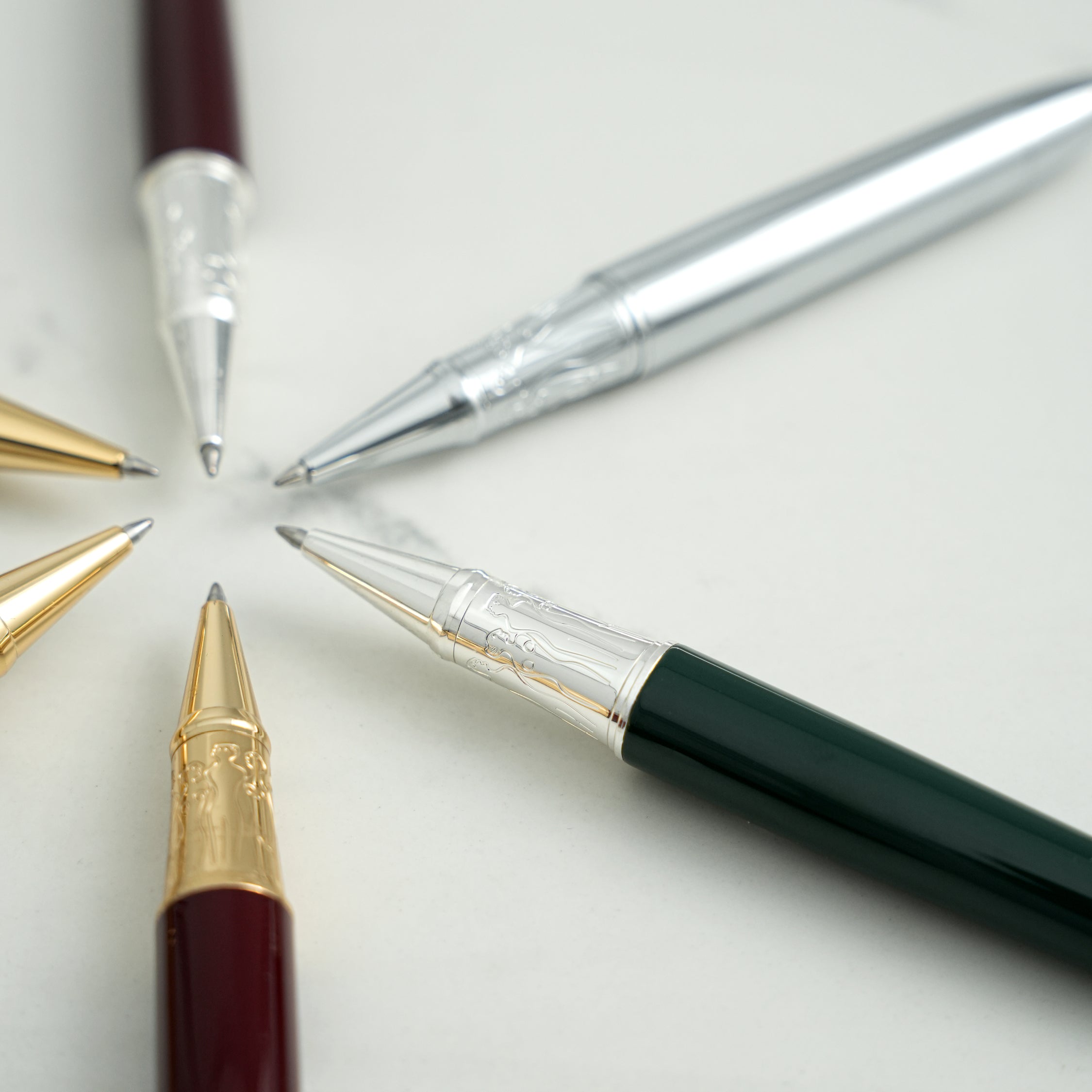Rollerball Pen - Woman - Silver - Bottle Green