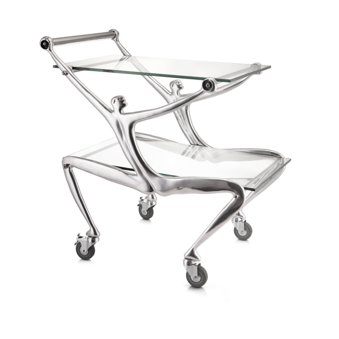 Drinks Trolley With Glass Top - Man
