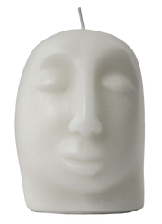 SCULPTURAL CANDLE - aglow - white