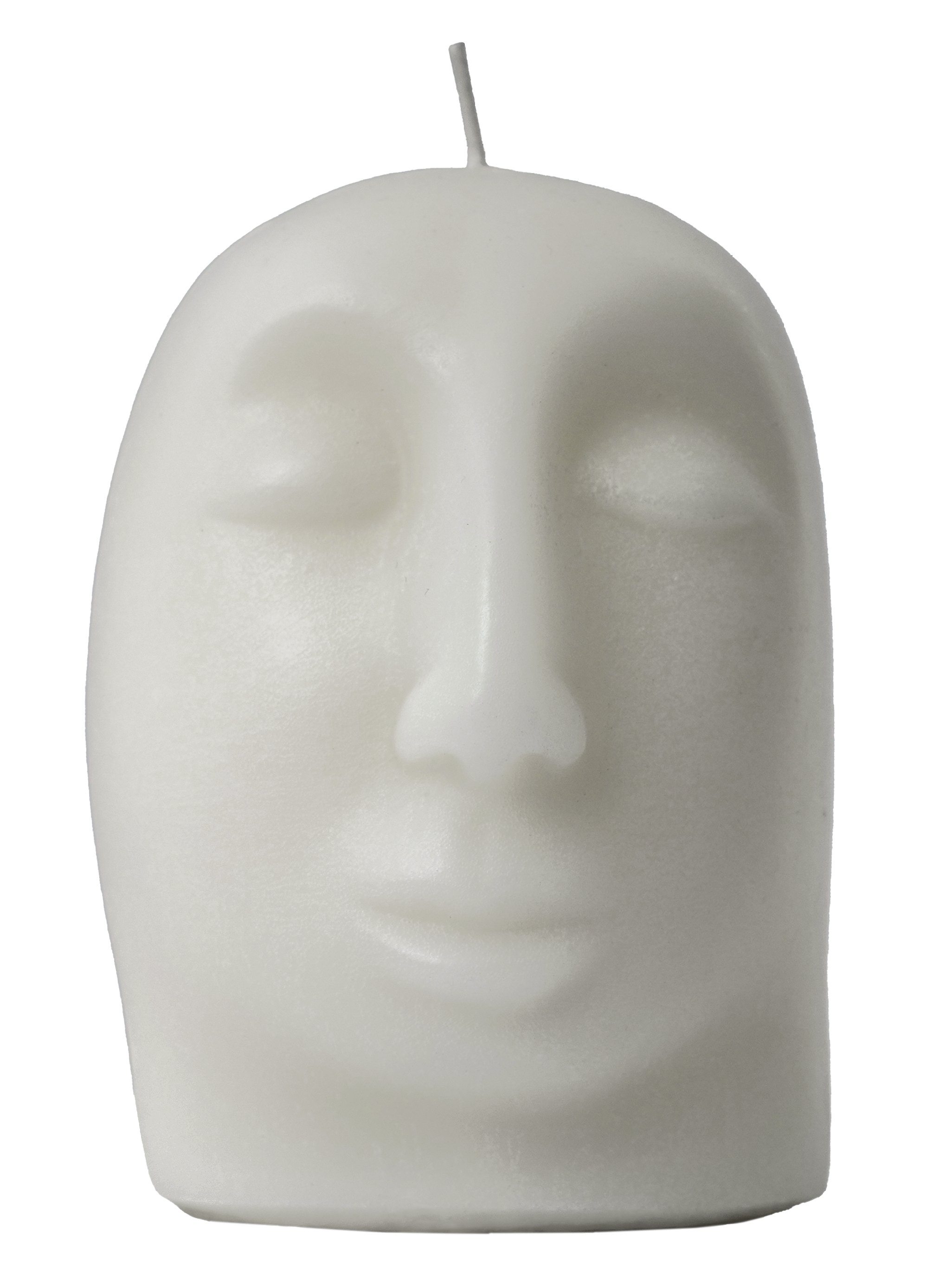 SCULPTURAL CANDLE - aglow - white