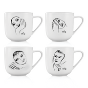 Mug Set Of 4 - Sketchbook