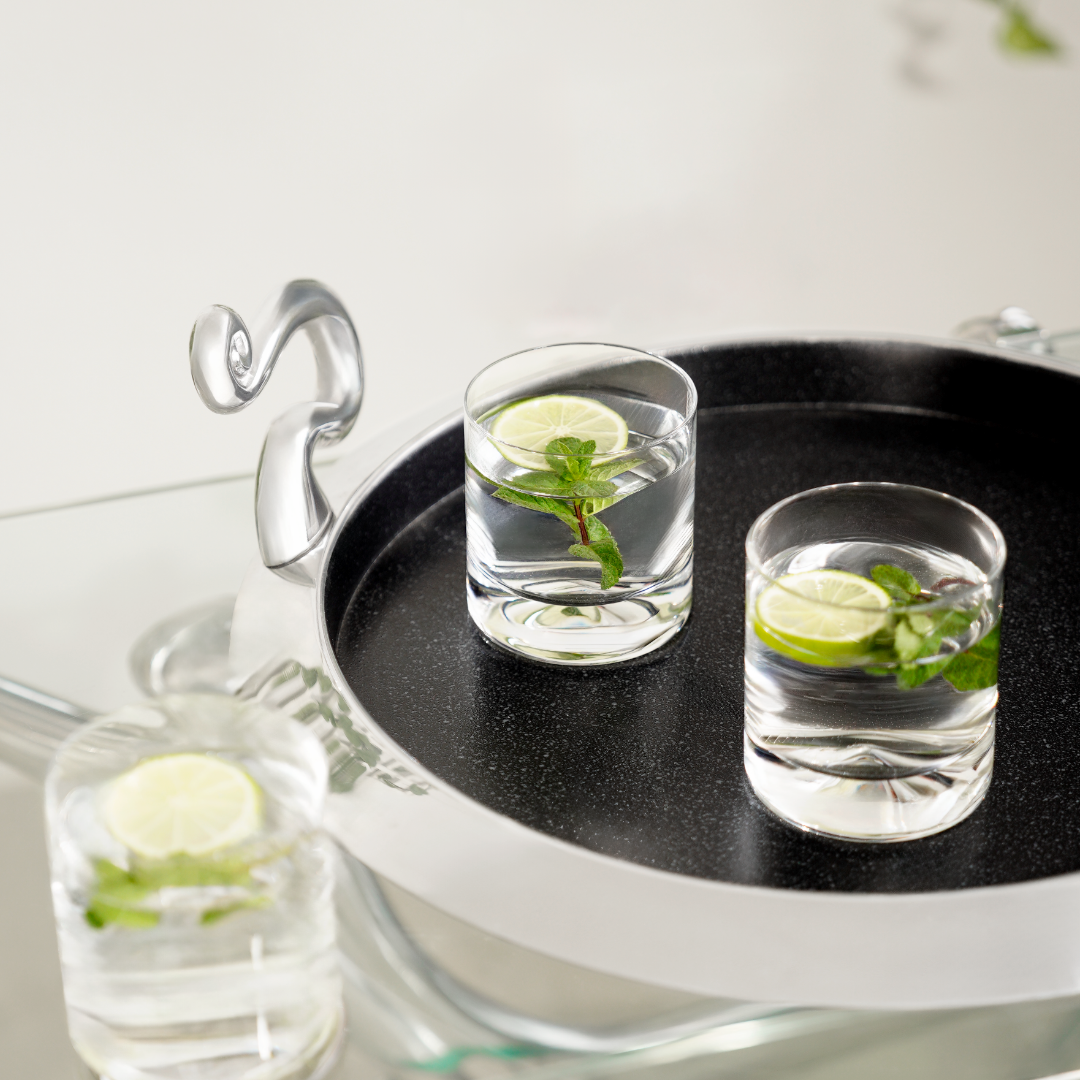 Drinks Tray Round - Wave