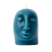 SCULPTURAL CANDLE - aglow - blue