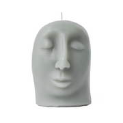 SCULPTURAL CANDLE - aglow - grey