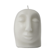 SCULPTURAL CANDLE - aglow - white