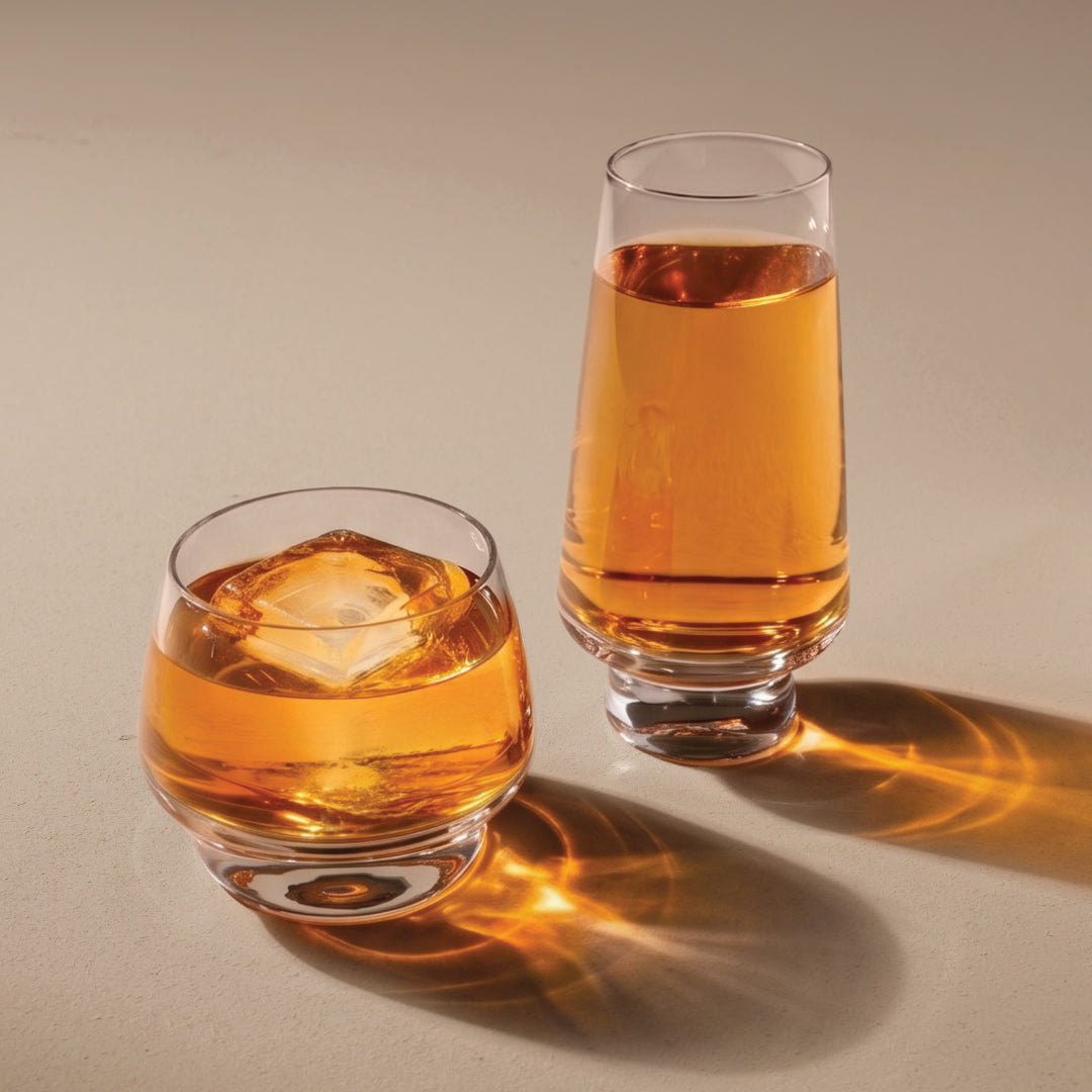 FOOTED HI BALL GLASS SET OF 4 - baobab