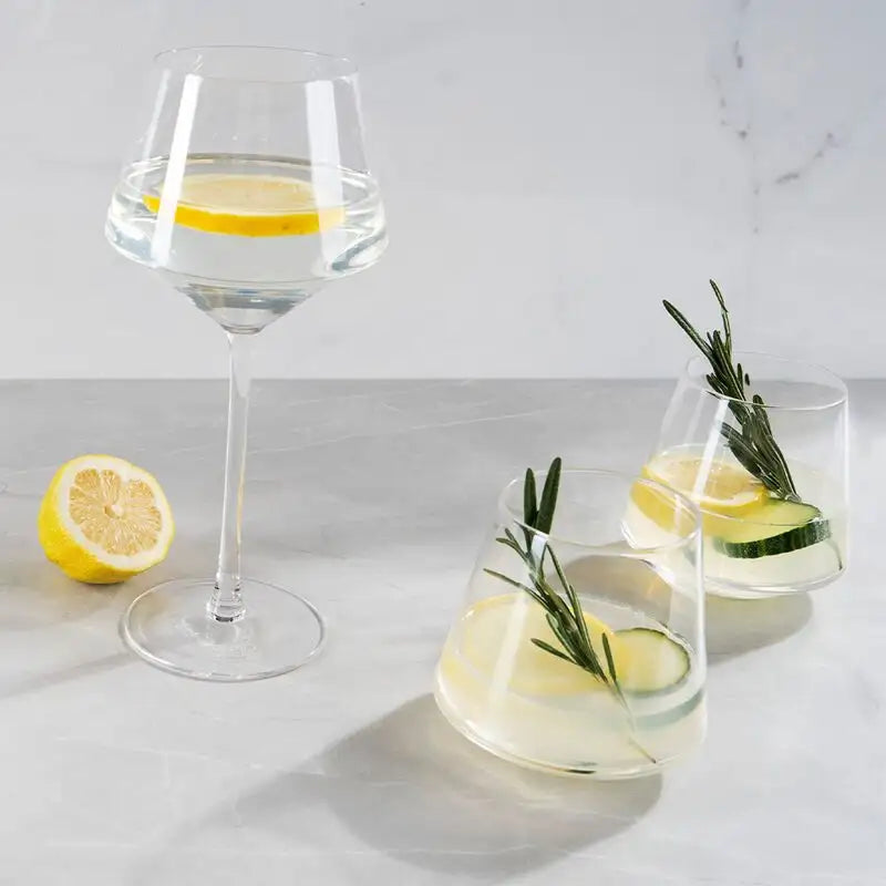 Stemless Glass Set Of 4 - Edge